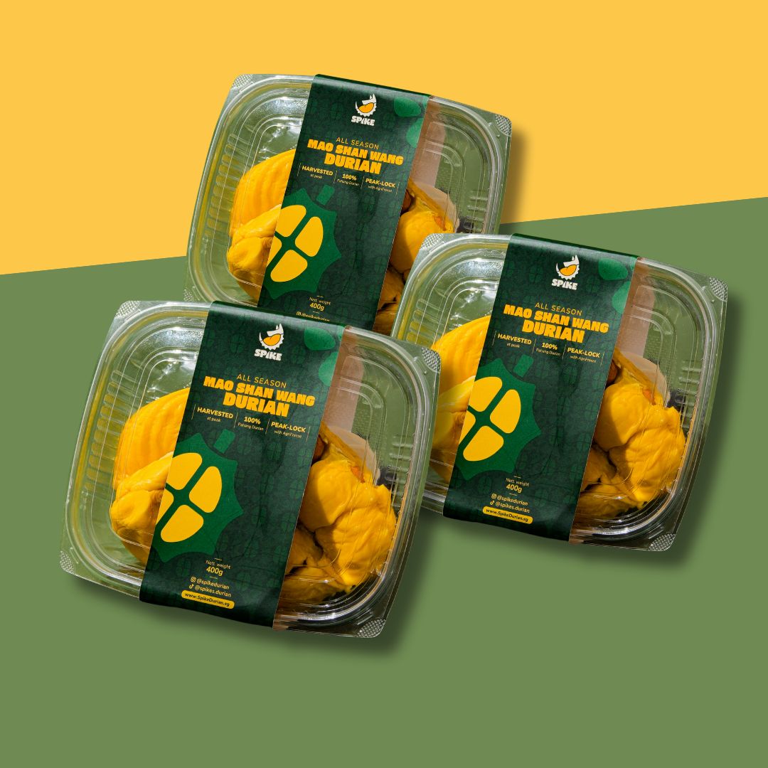Premium Mao Shan Wang durian party pack - 1200g total with Fresh-Lock technology