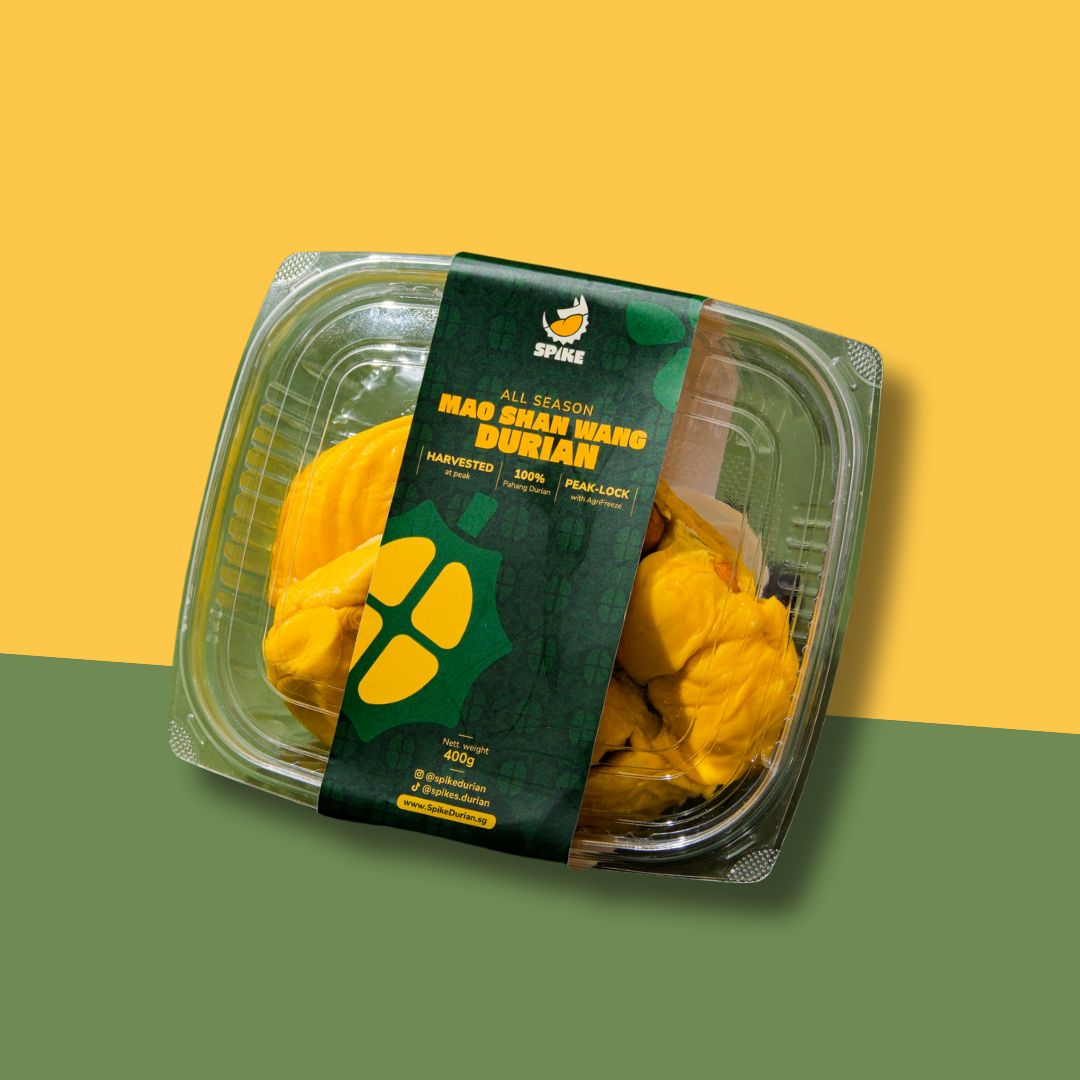 Fresh-locked Mao Shan Wang durian ready to serve - 400g single box